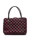 TORY BURCH MCGRAW WOVEN TOTE BAG