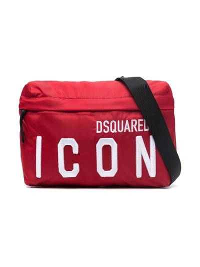 Dsquared2 Teen Logo-embroidered Belt Bag In Red