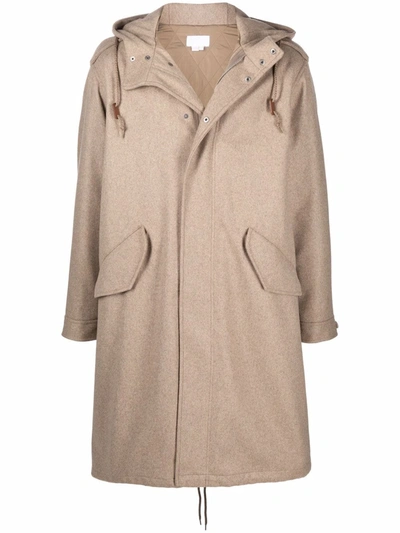 Apc X Suzanne Koller Brume Hooded Wool-blend Coat In Beige