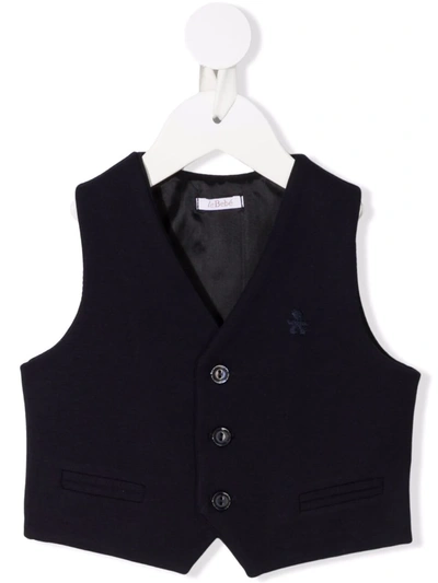 Le Bebé Enfant Babies' Classic Button Waistcoat In Blue