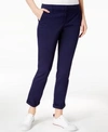 Tommy Hilfiger Women's Th Flex Hampton Cuffed Chino Straight-leg Pants, Created For Macy's In Masters Navy