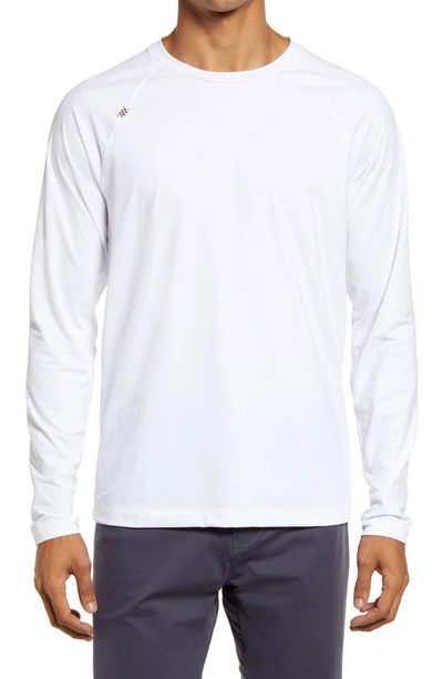 Rhone Crew Neck Long Sleeve T-shirt In Bright White