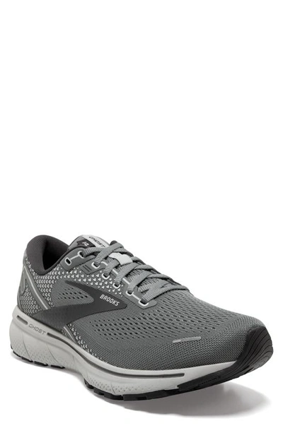 Brooks Ghost 14 Running Shoe In Gray/alloy/oyster