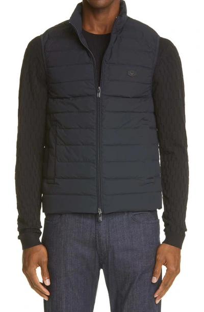 Emporio Armani Lightweight Down Puffer Vest In Black