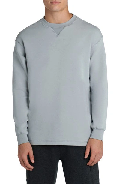 Bugatchi Comfort Stretch Cotton Long Sleeve T-shirt In Platinum