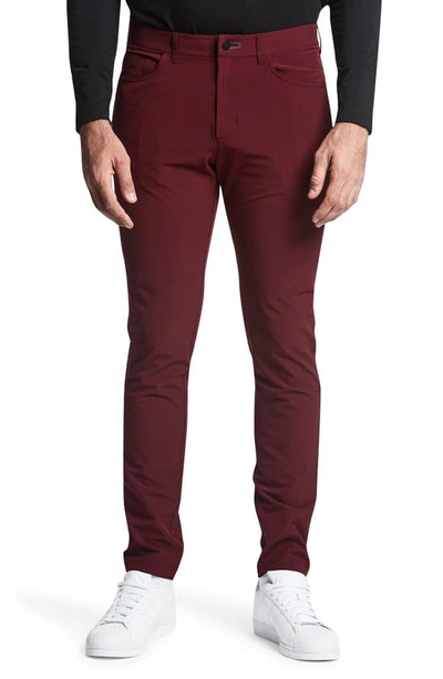 Public Rec Slim Workday Pants In Maroon