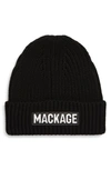 Mackage Logo Cuff Hat In Black