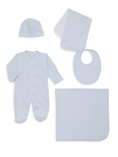 Kissy Kissy 5-piece Baby Boy's Simple Stripe Gift Set In Light Blue