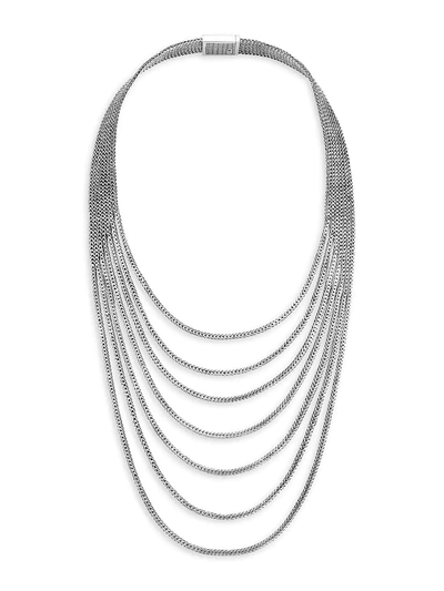 John Hardy Chain Classic Sterling Silver Multi-row Chain Necklace