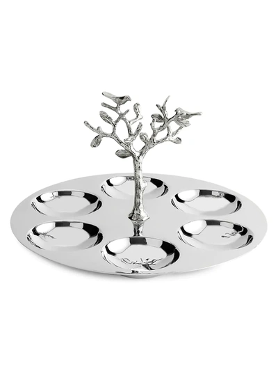Michael Aram Tree Of Life 6-compartment Serving Plate In Silver- Tone