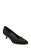 Trotters Kiera Pump Women's Shoes In Black Print Leather