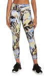 Sweaty Betty Power Pocket Workout Leggings In Green Paper Leaf Print