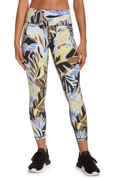 Sweaty Betty Power Pocket Workout Leggings In Green Paper Leaf Print