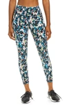 Sweaty Betty Power Pocket Workout Leggings In Blue Floral Splash Print