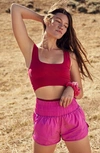 Free People Fp Movement Karma Square Neck Sports Bra In Pomegranate