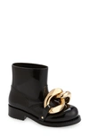 Jw Anderson Chain Rain Bootie In Black