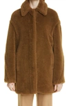 Max Mara Viale Oversized Alpaca, Wool And Silk-blend Coat In Leather
