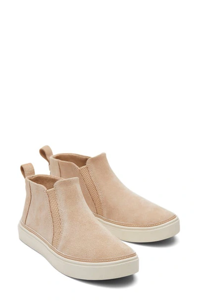 Toms Bryce Womens Suede Slip On High-top Sneakers In Natural