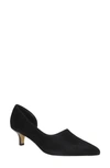 Bella Vita Quilla Womens Suede Pointed Toe Dress Heels In Black Suede Leather