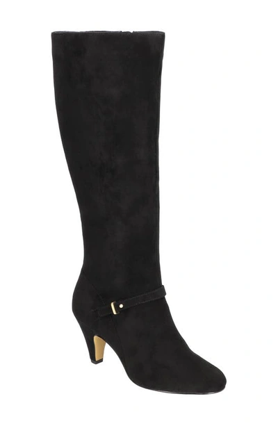 Bella Vita Sasha Knee High Boot In Black Super Suede