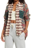 BDG URBAN OUTFITTERS BRENDAN SPLICE FLANNEL SHIRT,74053893