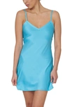 Rya Collection Fresh Satin Chemise In Aqua