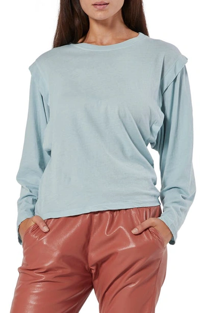 Joie Lancer Cotton Long Sleeve Top In Gray Mist