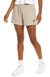 Alo Yoga Muse Ribbed Shorts In Gravel Heather