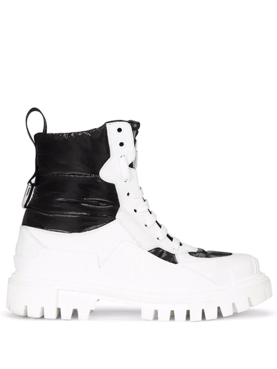 Dolce & Gabbana Chunky-sole Ankle Boots In Weiss