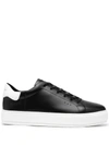 Kurt Geiger London Mens Black Laney Platform Leather Trainers In Schwarz