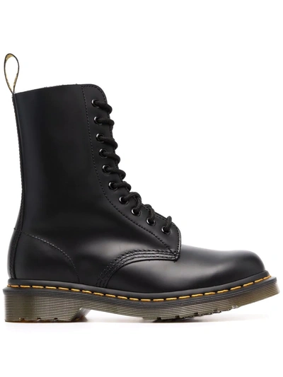 DR. MARTENS' 1490 LACE-UP COMBAT BOOTS