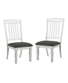 FURNITURE OF AMERICA CASSIE ANTIQUE WHITE SIDE CHAIR (SET OF 2)