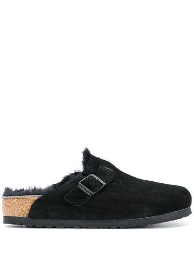 BIRKENSTOCK SHEARLING LINED SLIPPERS