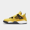 Nike Jordan Little Kids' Retro 4 Basketball Shoes In Tour Yellow/white/dark Blue Grey