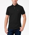 Tommy Hilfiger Big And Tall Regular Fit Polo In Black In Tommy Black