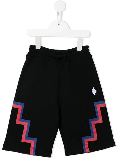 Marcelo Burlon County Of Milan Kids' Cross-motif Track Shorts In Black