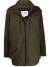 Woolrich Arrowood Parka Coat In Green