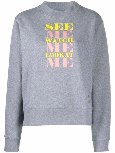 Odeeh Slogan-print Sweatshirt In Grey