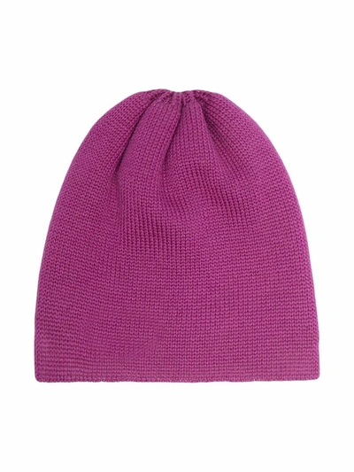 Little Bear Babies' Ribbed Knit Hat In Purple