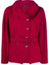 Isabel Marant Dipazo Belted Wide-collar Jacket In Red