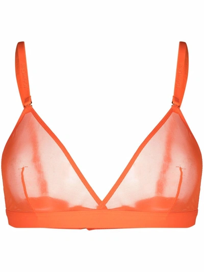 Maison Close Corps À Corps Triangle Bra In Orange