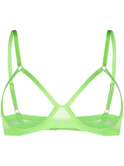 Maison Close Naked Breast Bra In Green