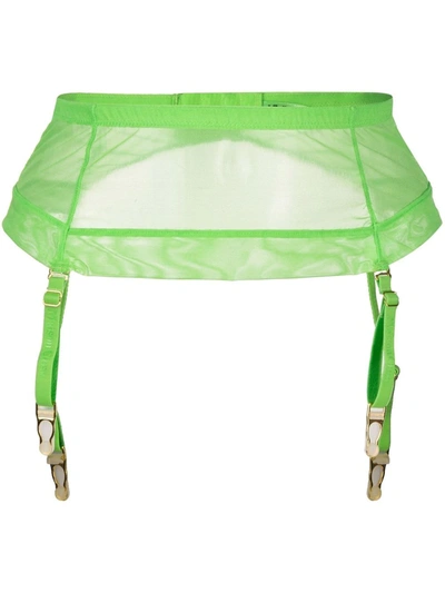 Maison Close Corps À Corps Garter Belt In Green