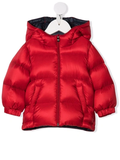 Moncler Babies' Hooded Puffer Coat In Red