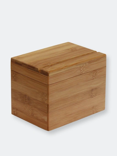 Oceanstar Bamboo Recipe Box With Divider Rb1408