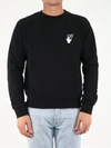 Off-white Black Caravaggio Lute Crewneck Sweater In Black