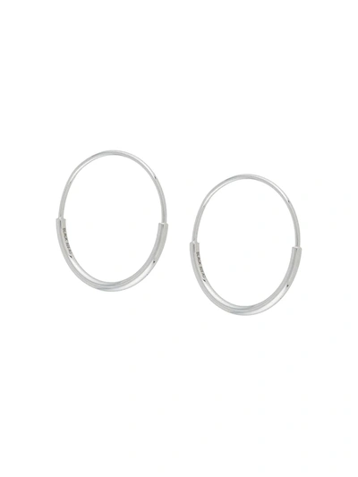 Maria Black Delicate Hoop 22 耳环 In Silver