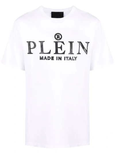 Philipp Plein Made In Italy Logo-print T-shirt In Weiss