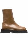 Wandler Side-zip Ankle Boots In Brown
