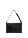 Mcq By Alexander Mcqueen Ruched-strap Leather Tote Bag In Black